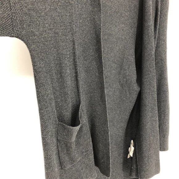 Aritzia Wilfred Grey Knit  Copernic Silk Cashmere Open Cardigan size XXS - Picture 10 of 16